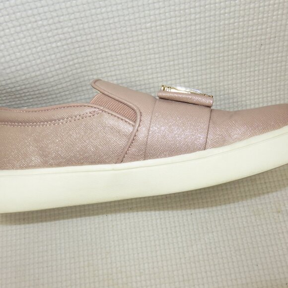 Michael Kors Ivy Cara-888 Rose Gold MK Bling Glitter Crystal Flats Size 5 Shoes - Picture 9 of 12